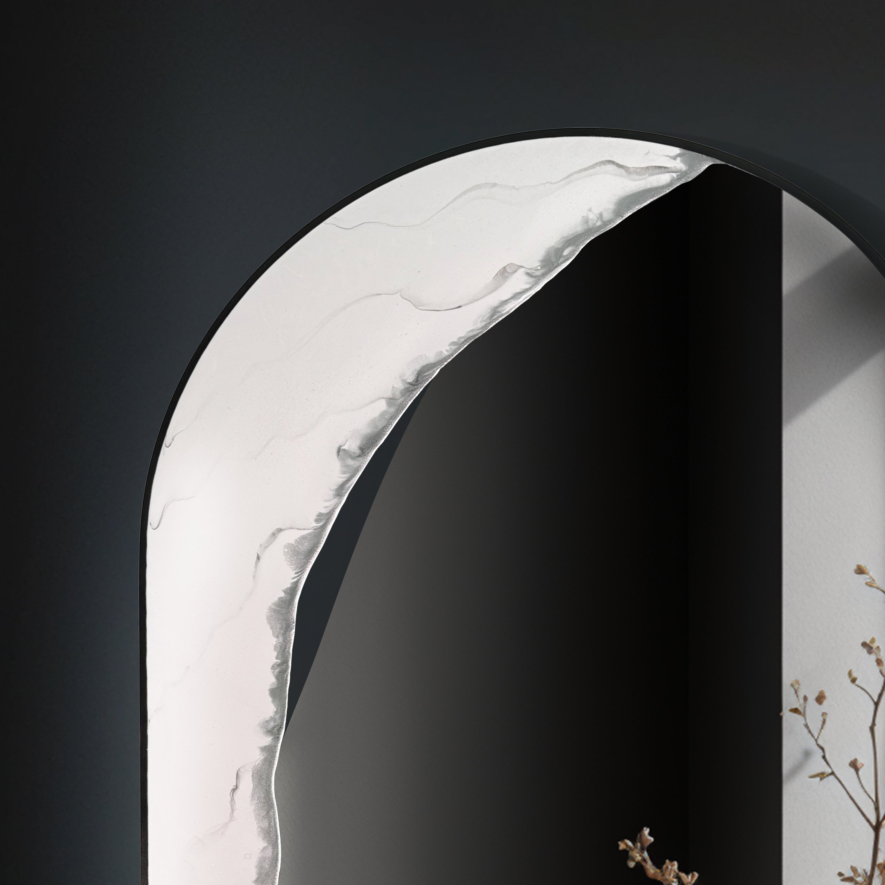 Silent Archway – Marble Inspired Full-Length Wall Décor Mirror