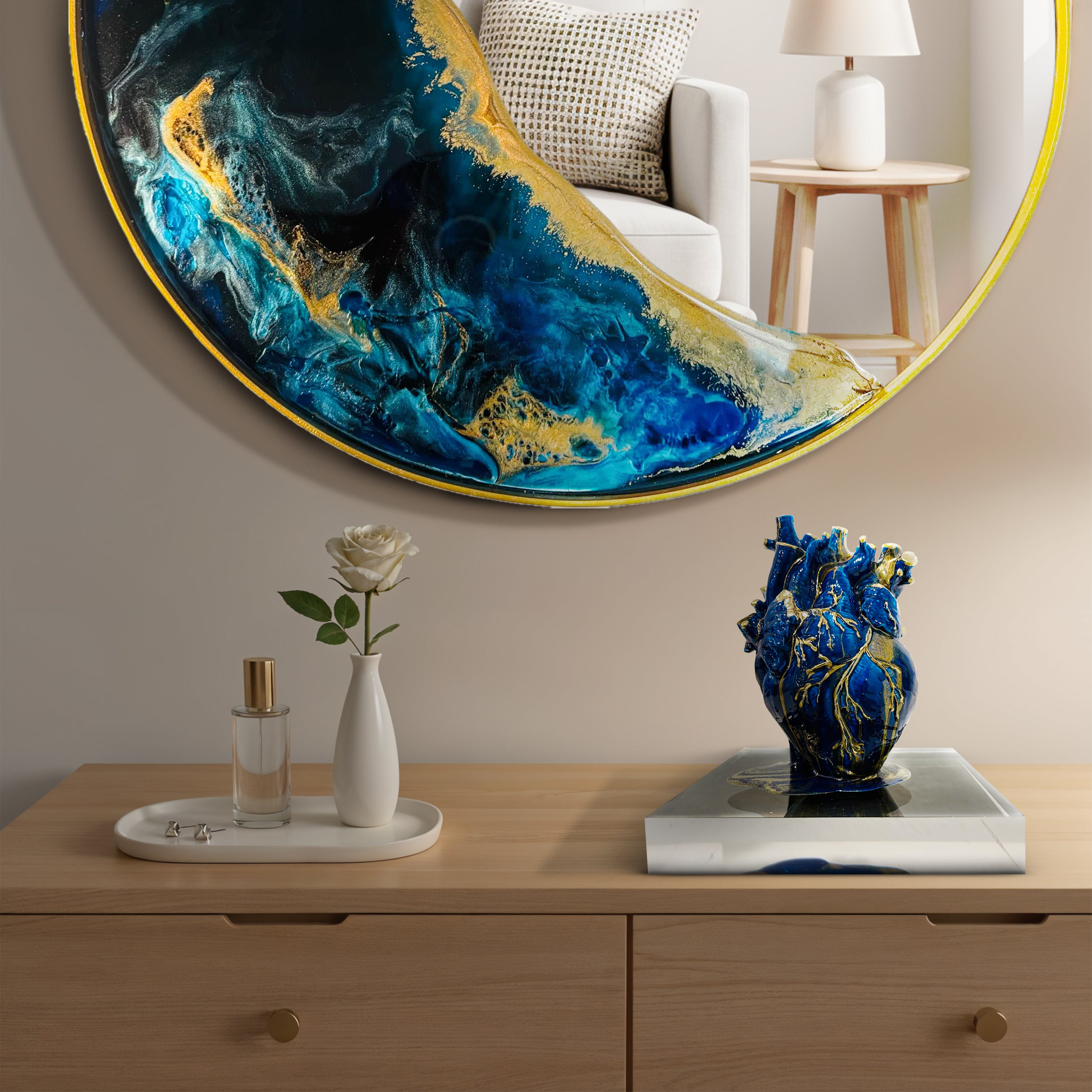 Half Moon – Ocean Tide Wall Décor Mirror