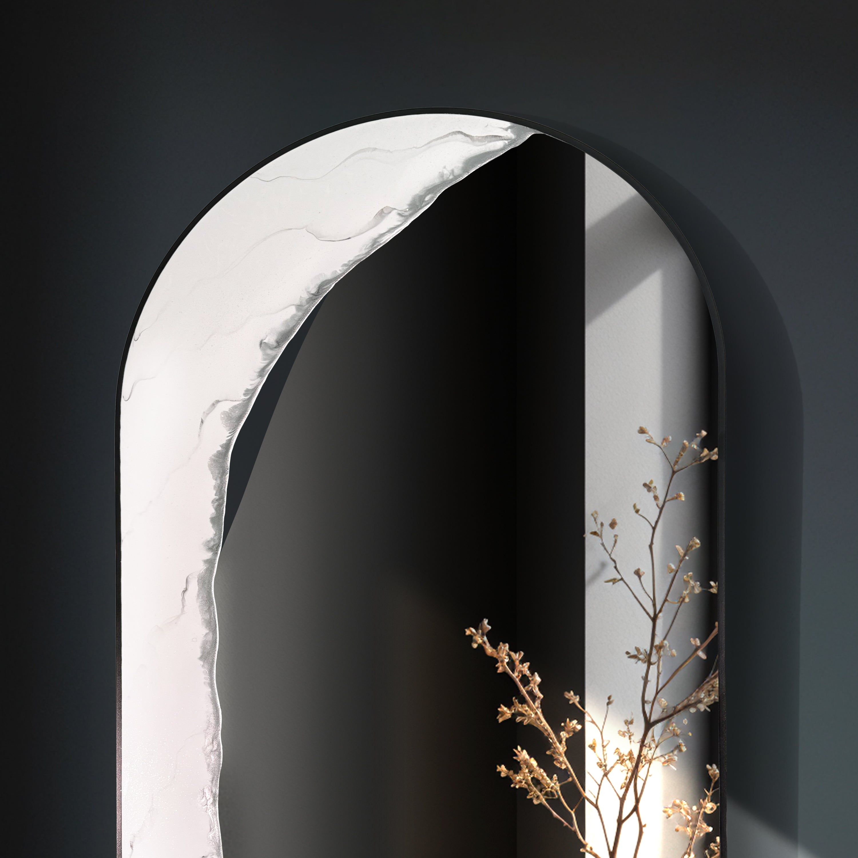 Silent Archway – Marble Inspired Full-Length Wall Décor Mirror