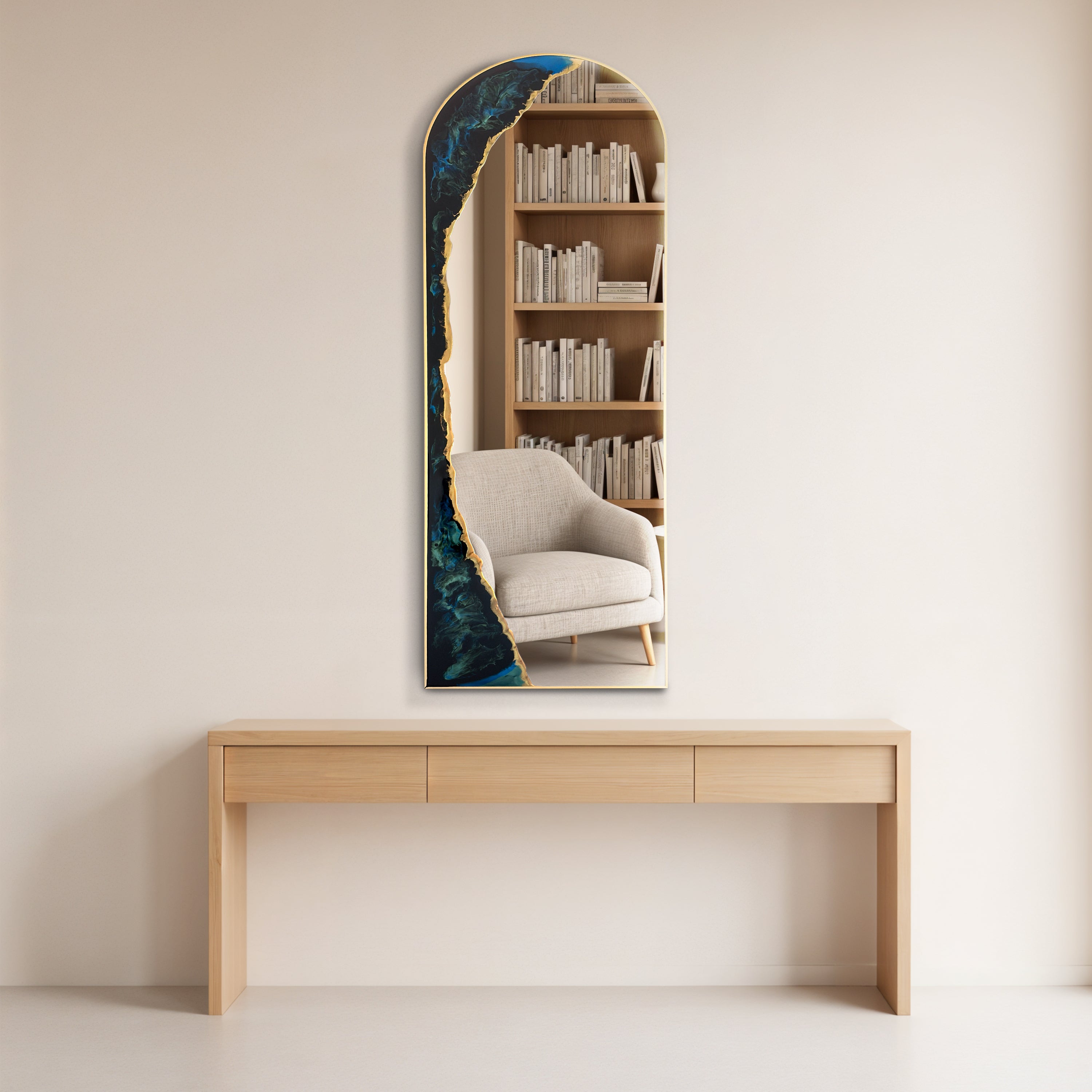 Tidal Passage – 63” Arch Wall Décor Mirror