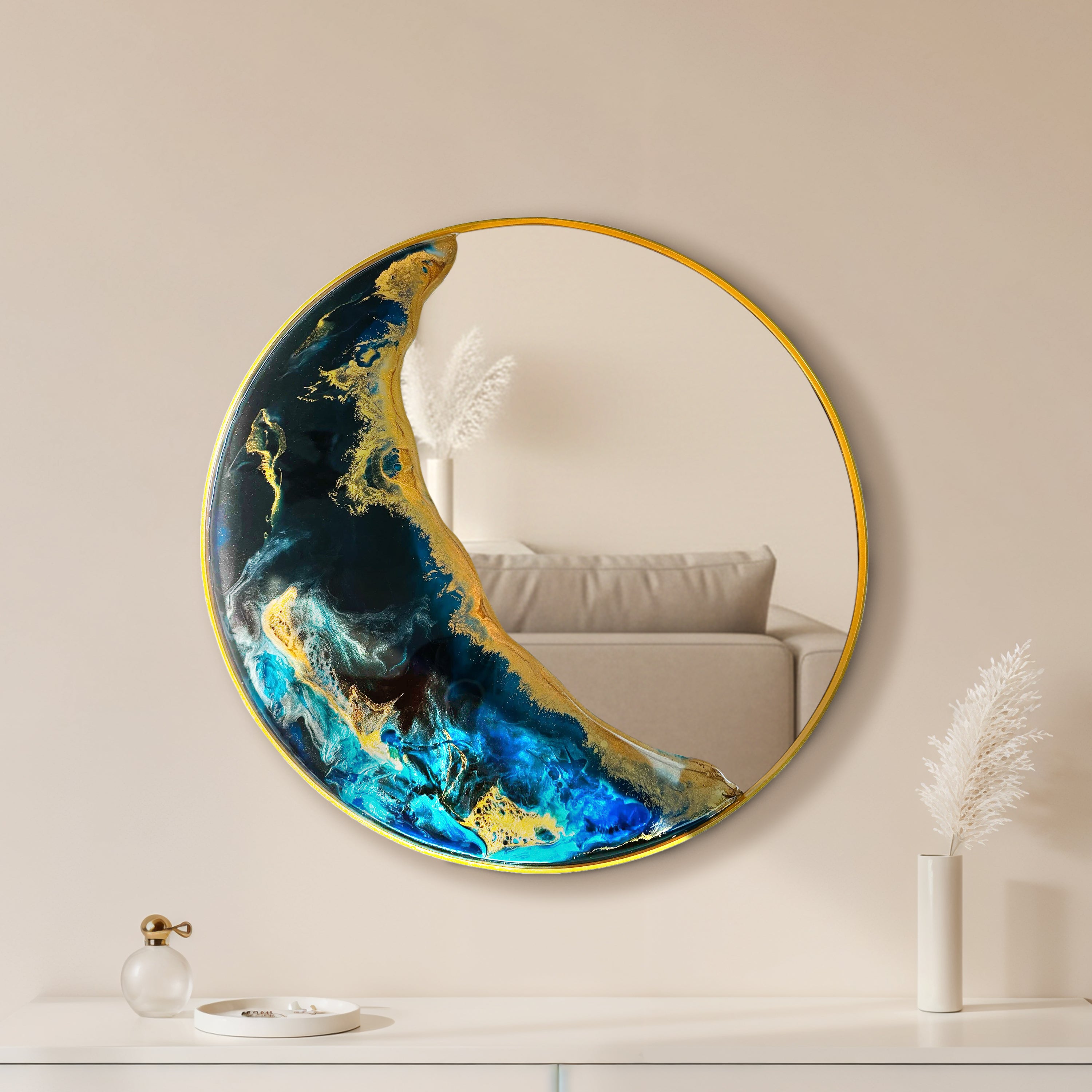 Half Moon – Ocean Tide Wall Décor Mirror