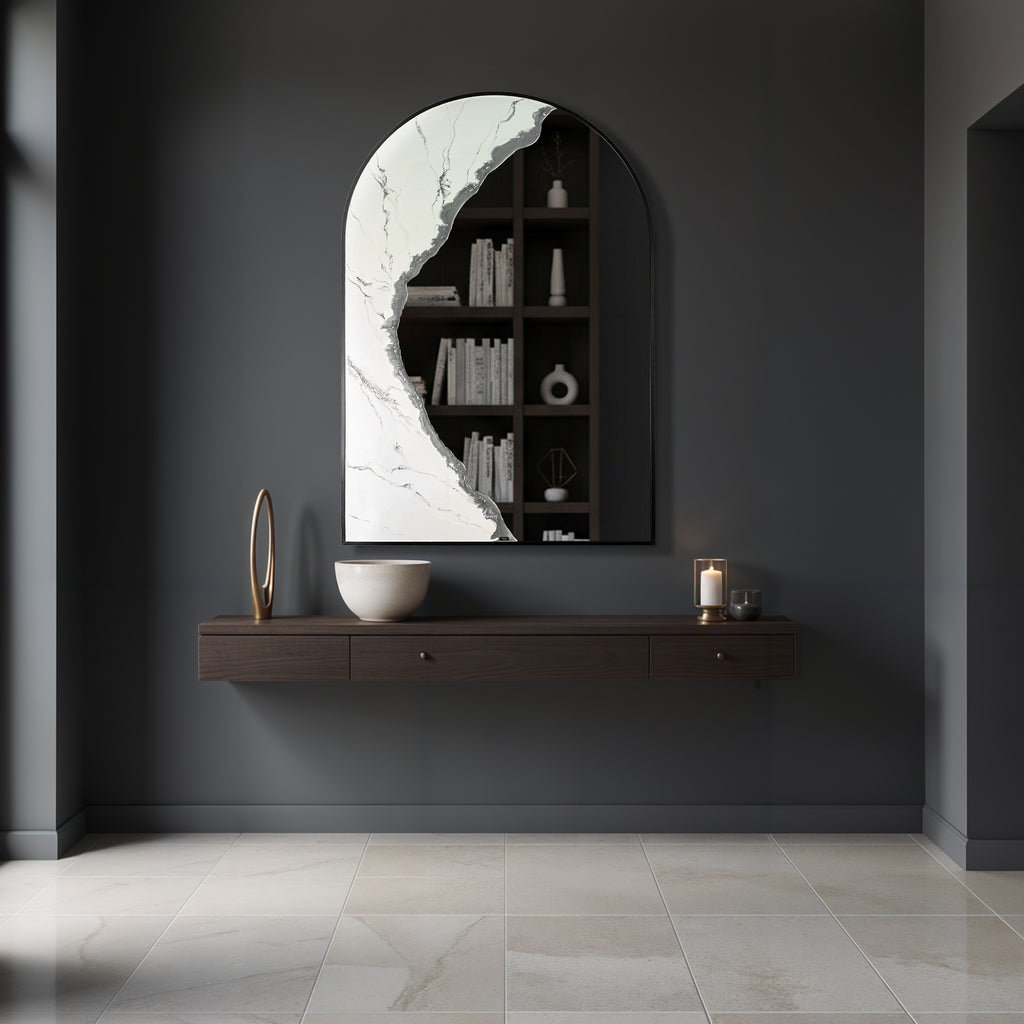 Auric Arch – Marble Gold Wall Décor Mirror