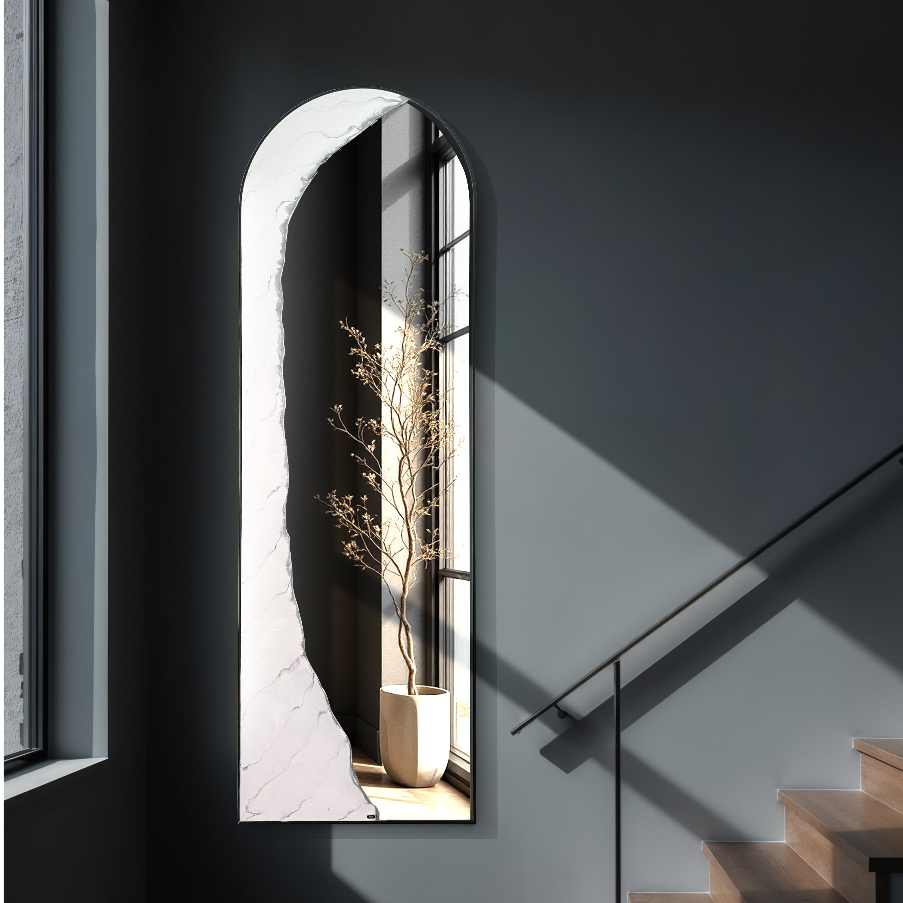 Silent Archway – Marble Inspired Full-Length Wall Décor Mirror