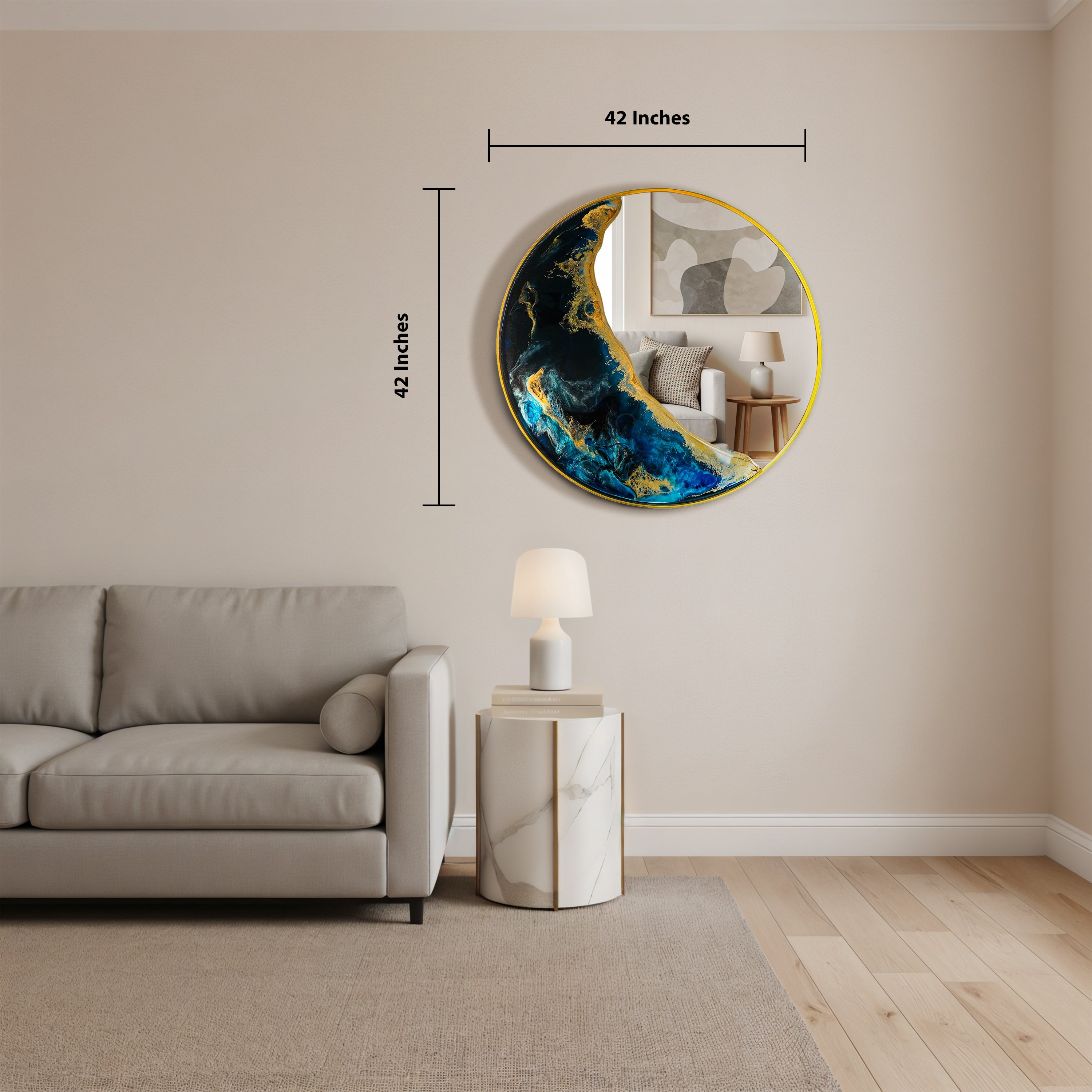 Half Moon – Ocean Tide Wall Décor Mirror