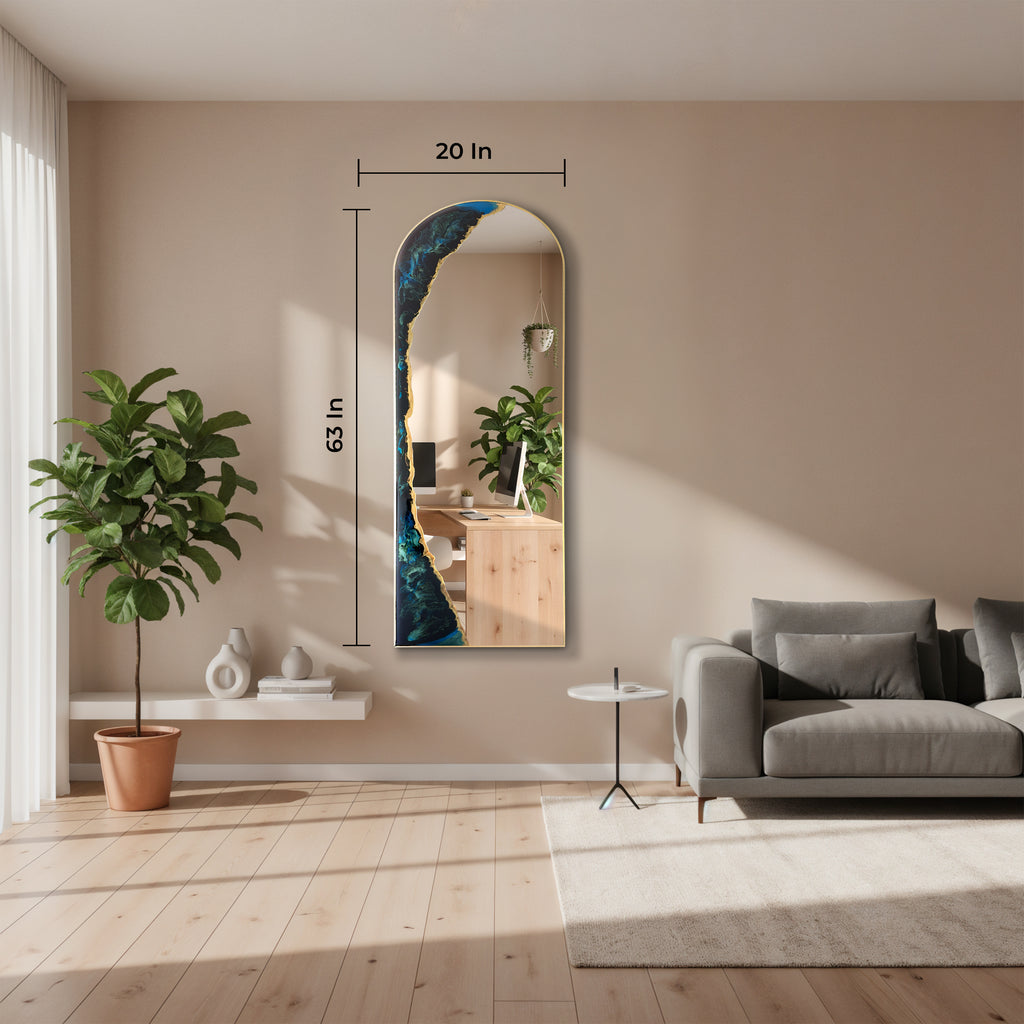Tidal Passage – 63” Arch Wall Décor Mirror