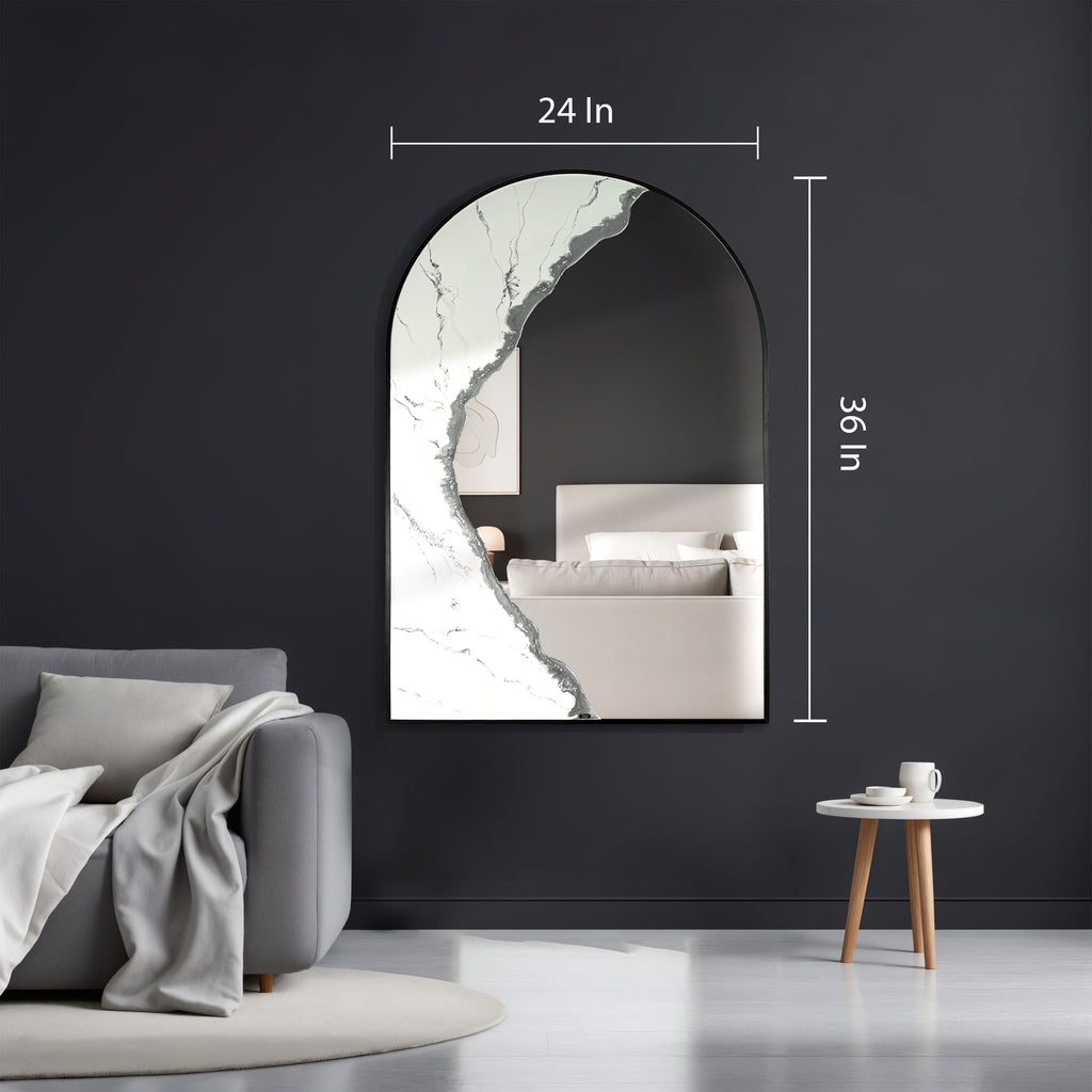 Auric Arch – Marble Gold Wall Décor Mirror