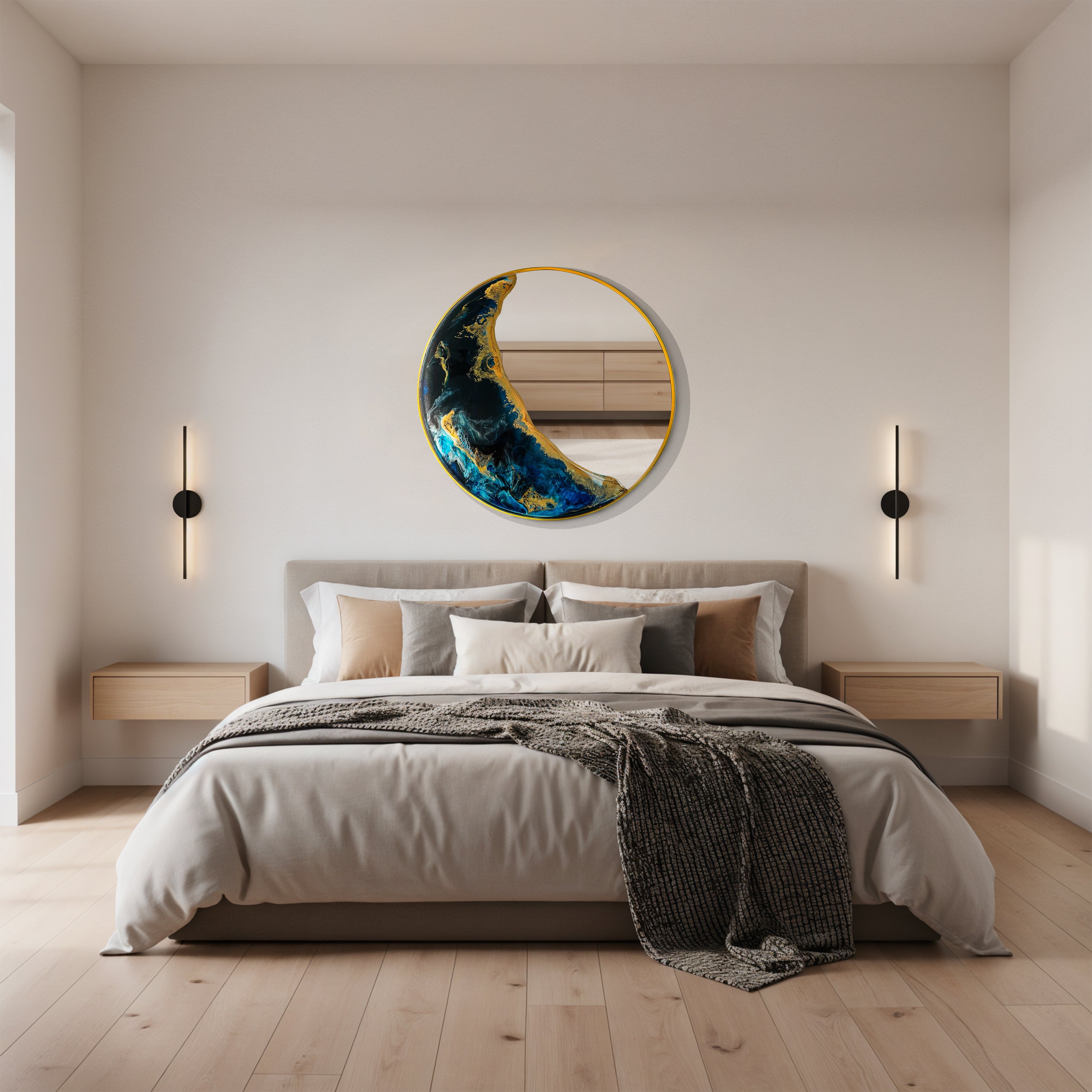 Half Moon – Ocean Tide Wall Décor Mirror