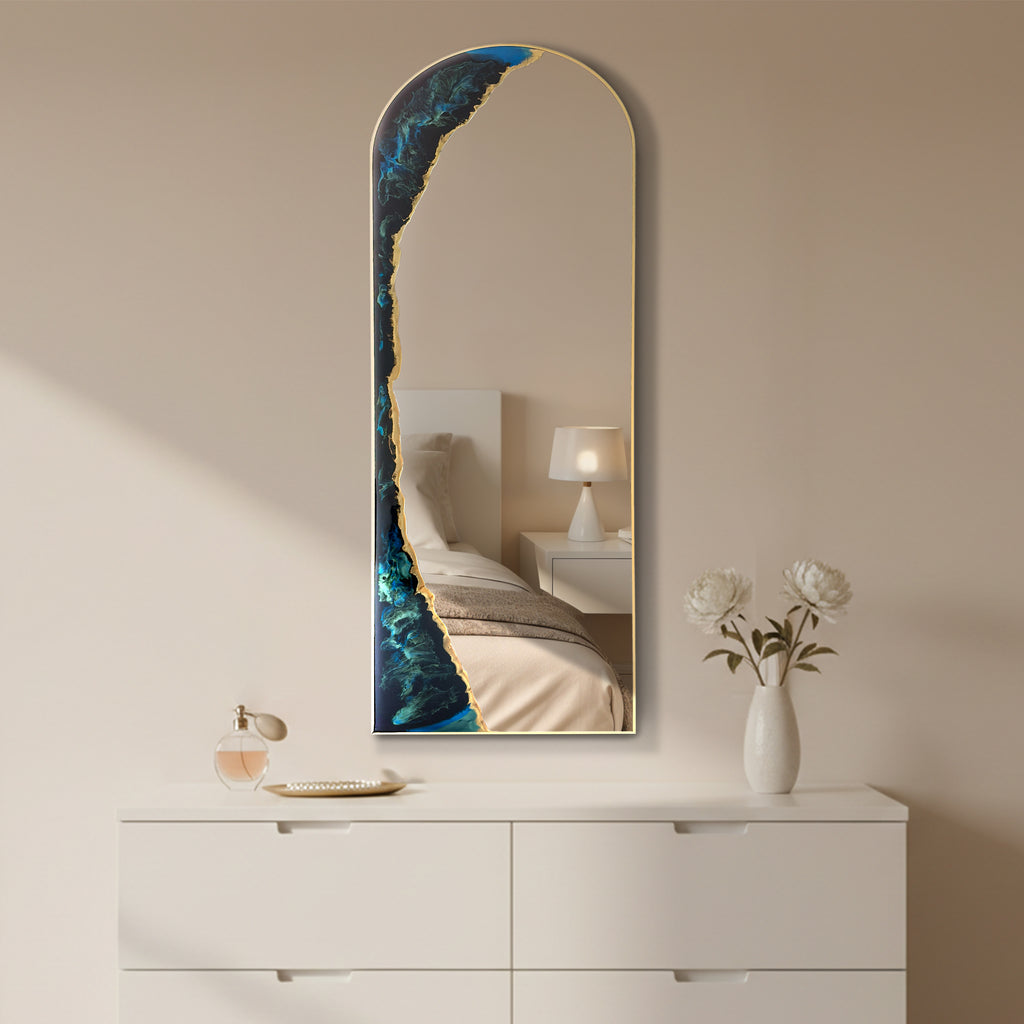 Tidal Passage – 63” Arch Wall Décor Mirror