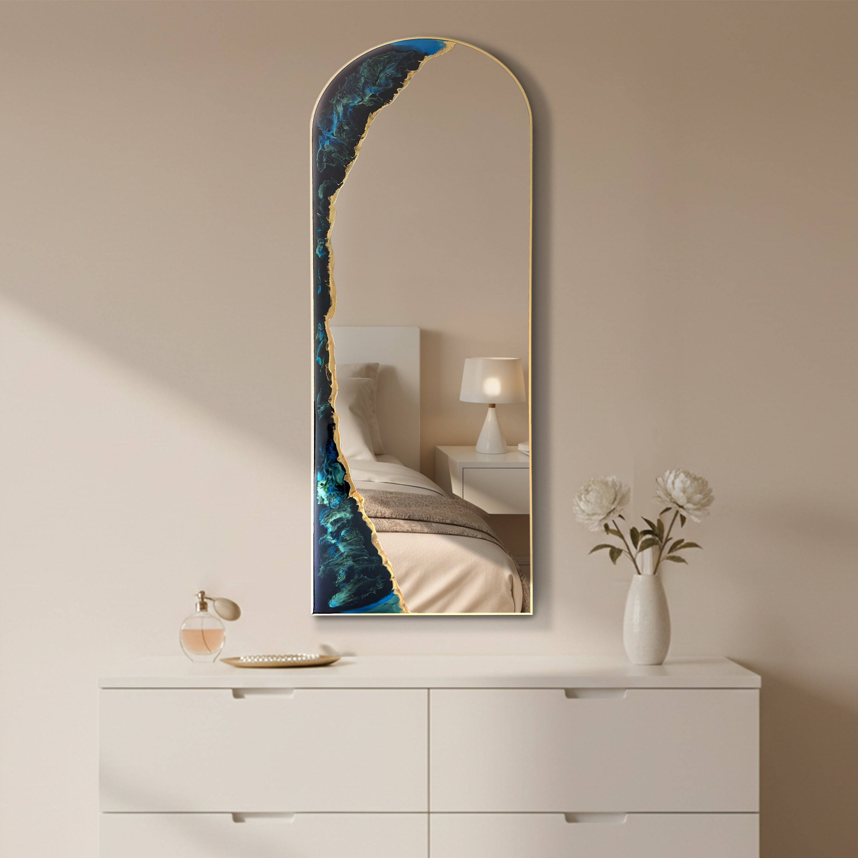 Tidal Passage – 63” Arch Wall Décor Mirror