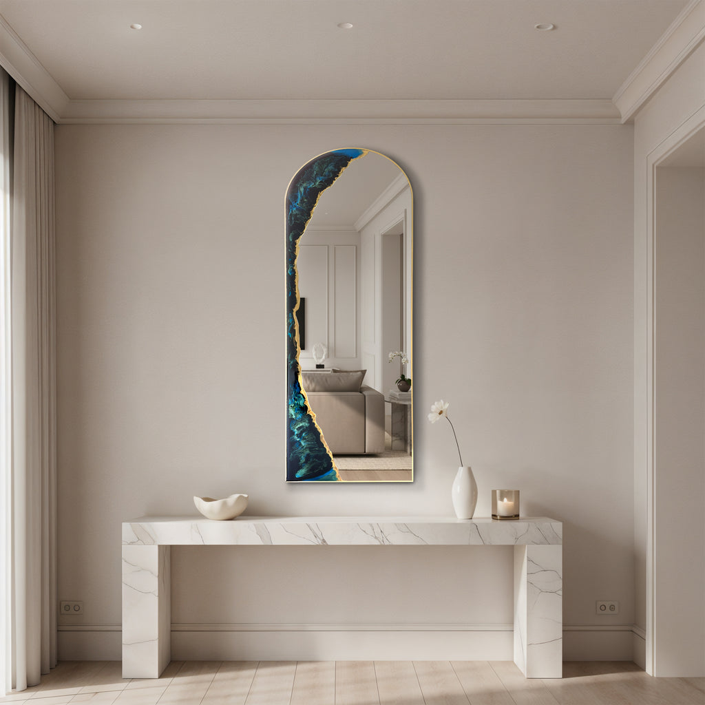 Tidal Passage – 63” Arch Wall Décor Mirror