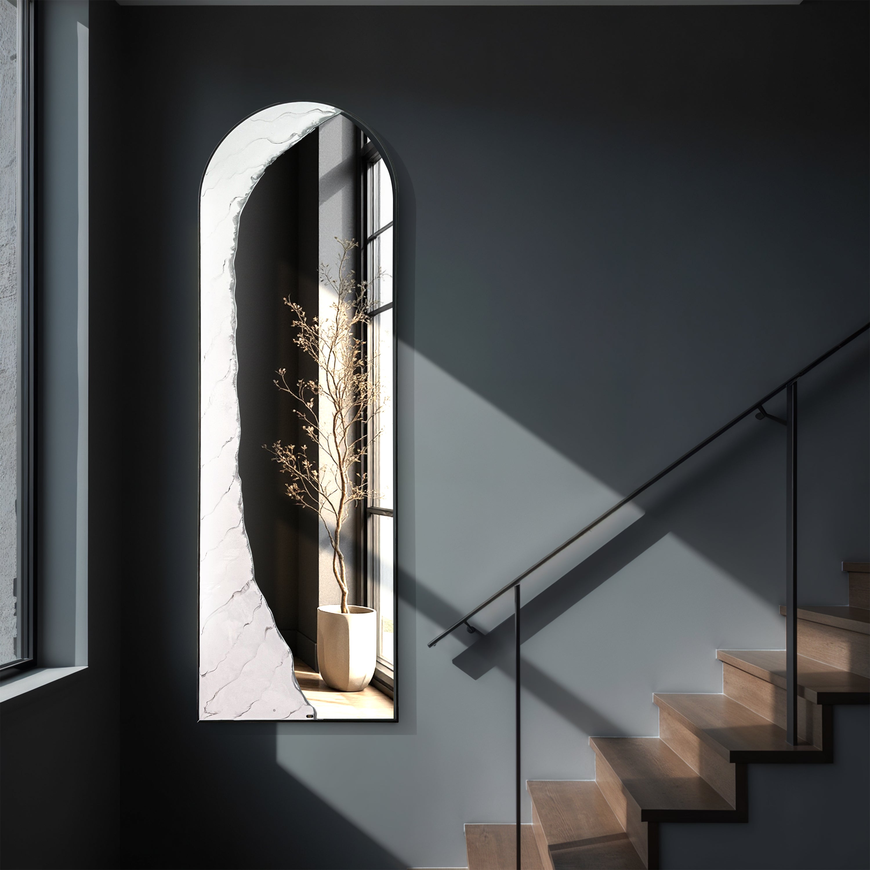 Silent Archway – Marble Inspired Full-Length Wall Décor Mirror