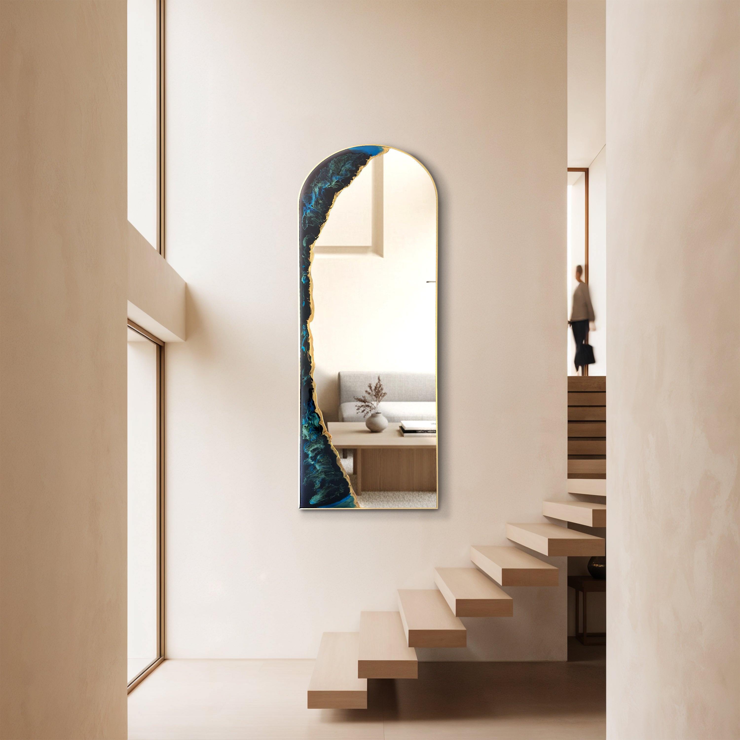 Tidal Passage – 63” Arch Wall Décor Mirror