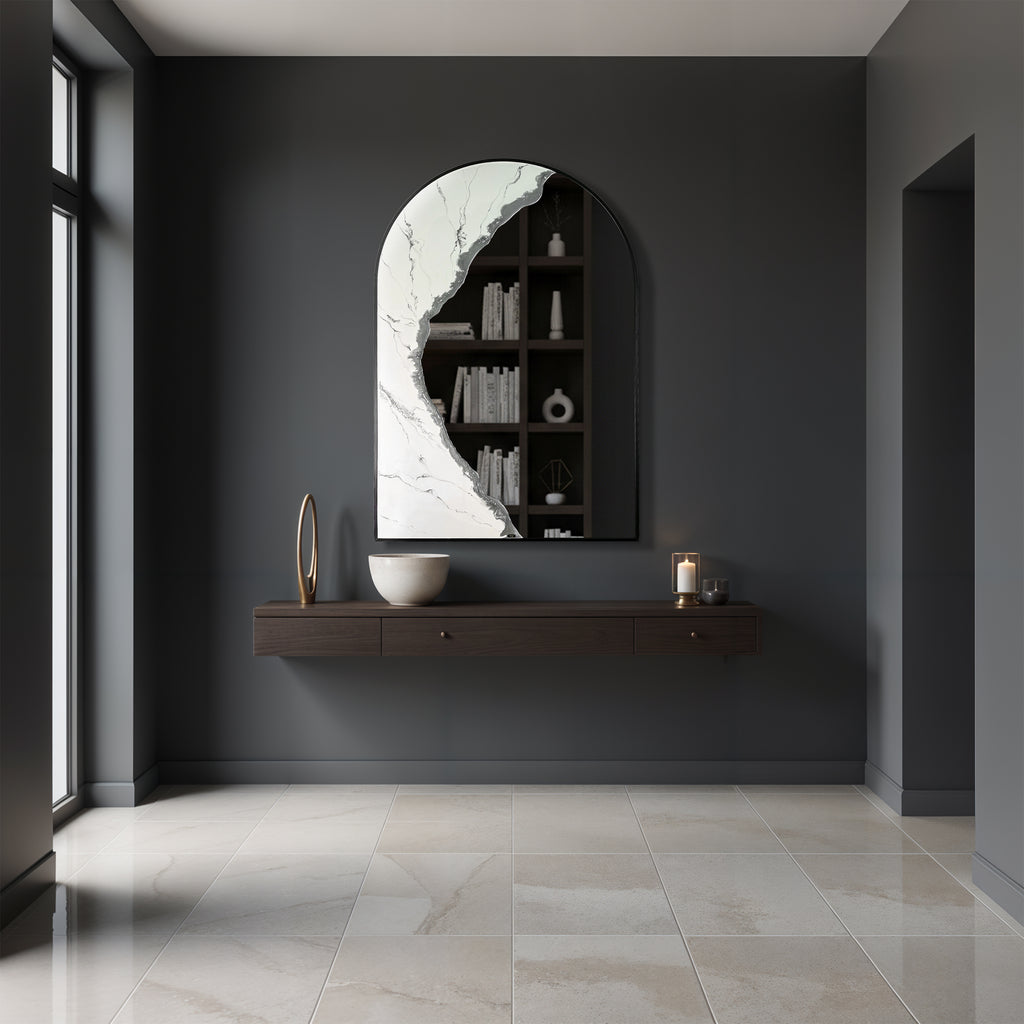 Auric Arch – Marble Gold Wall Décor Mirror